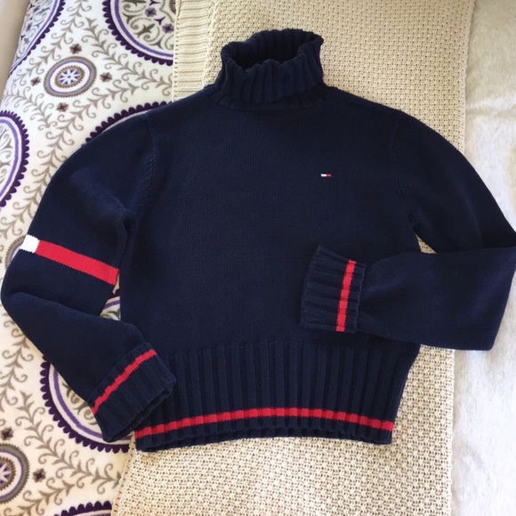 retro mock neck jumper tommy hilfiger